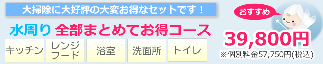 おススメのセット、水周り全部まとめてお得コース